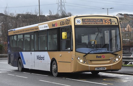 FIrst Scotland East's service X35 in Falkirk