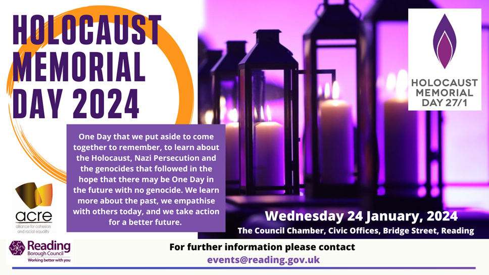 Reading’s evening of reflection marking Holocaust Memorial Day 2024