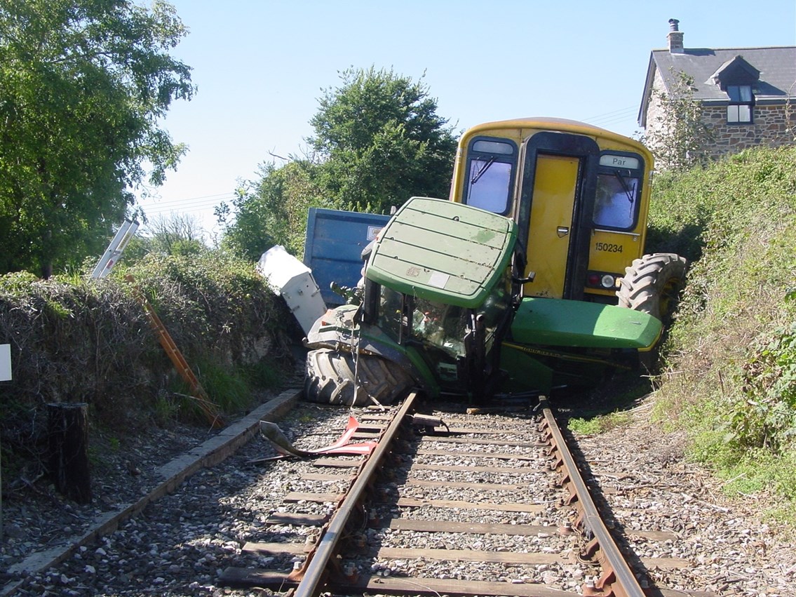 Level Crossing Awareness in Cornwall: Level Crossing collision at Coswarth crossing, Newquay line