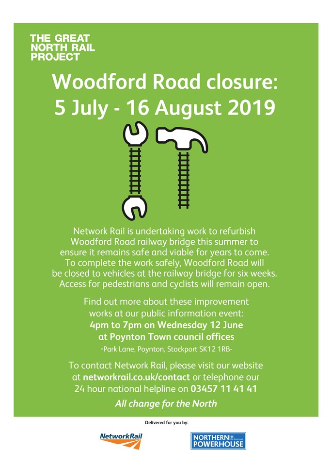 Woodford Road info event poster June 2019