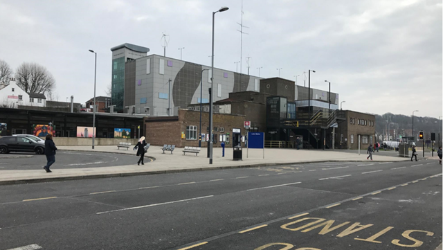 Luton station frontage: Luton station frontage