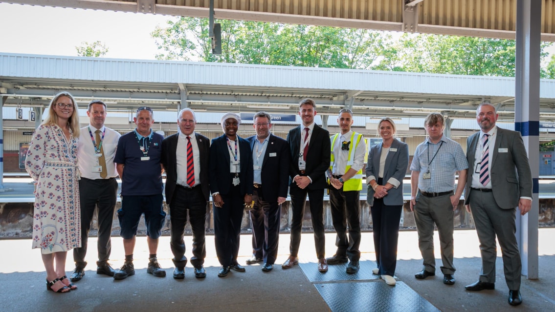 Great British Railways in action – passengers benefit from track and train being united on South Eastern Railway: Rail Minister visits Hither Green station to mark the launch of South Eastern Railway.