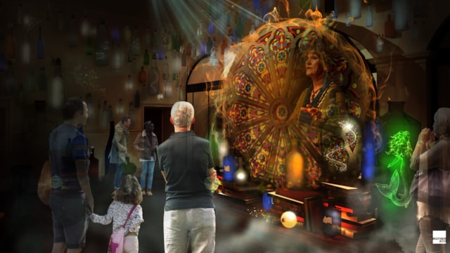 Artist Impression of Rose Window. Credit Mather & Co: An artist's impression of how the Rose Window could look in the Inverness Castle Experience