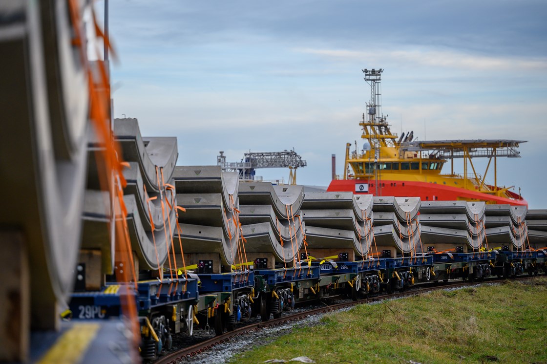 First Hartlepool train airial shot Dec 23