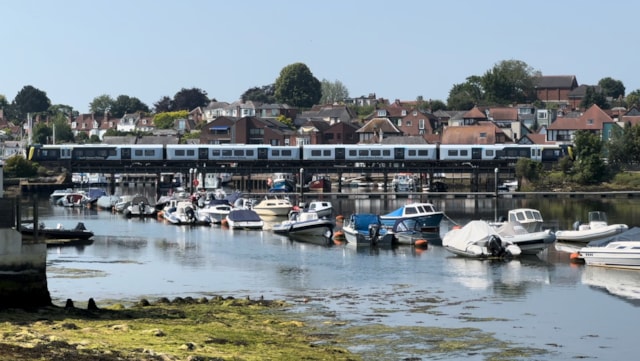 ONE WEEK TO GO: Engineering upgrades to close Lymington branch line: Distance view of Lymington bridge