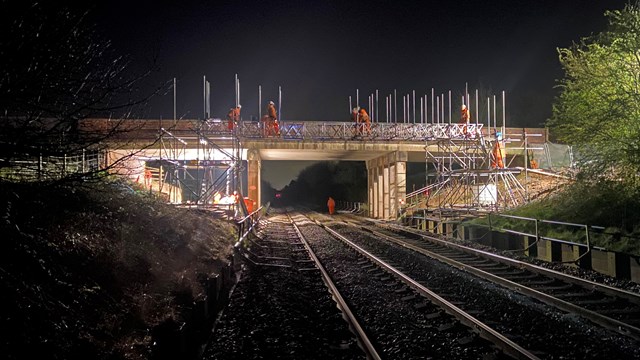 Middlewich Road bridge being dismantled