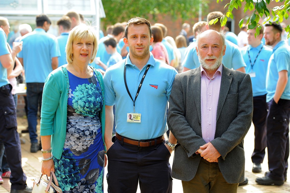 Rhys Hughes graduation: Rhys Hughes, pictured here at his recent graduation ceremony, with his parents