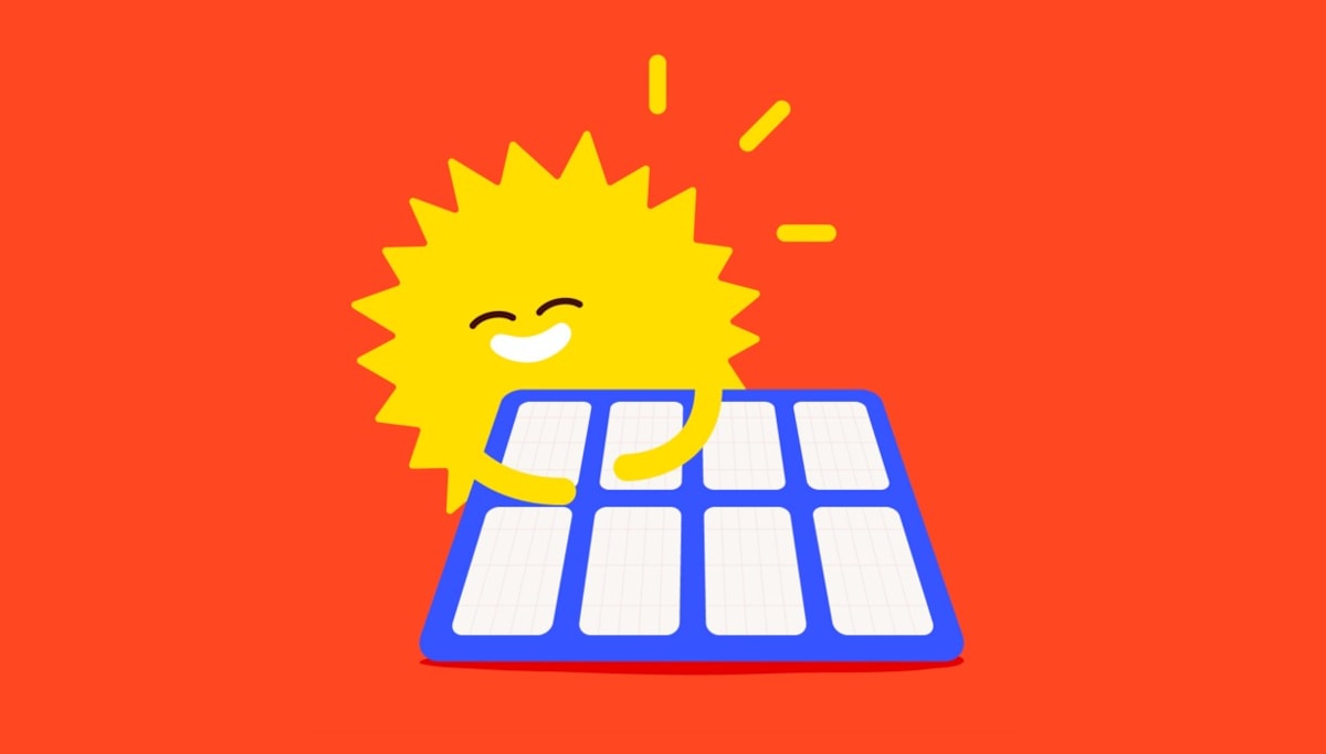 E.ON Next character sun with solar panel