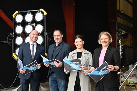 Screen-Scotland-Economic-Value-Report Neil Gray MSP, David Smith, Isabel Davis and Daisy Mount