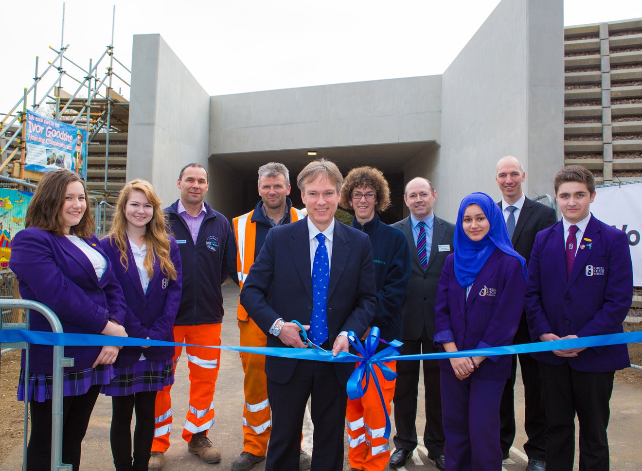 Maidenbower Lane Underbridge improvements offer lighter,brighter route for local residents: maidenbower-underpass-opening-full.jpg