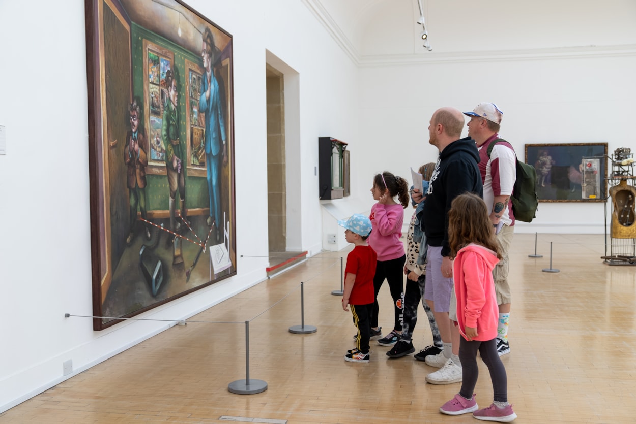 Kids Aloud at Leeds Art Gallery: Leeds Art Gallery is one of more than 20 museums and galleries across the UK taking part by offering dedicated Kids Aloud timeslots and special events for families during the summer holidays.
The child-friendly activities will take place alongside the gallery’s regular summer programme and will include children’s loud gallery tours, as well as portrait workshops and pattern making poetry sessions inspired by current exhibition To Improvise A Mountain: Lynette Yiadom Boakye Curates.
Image credit: Ronnie Danaher