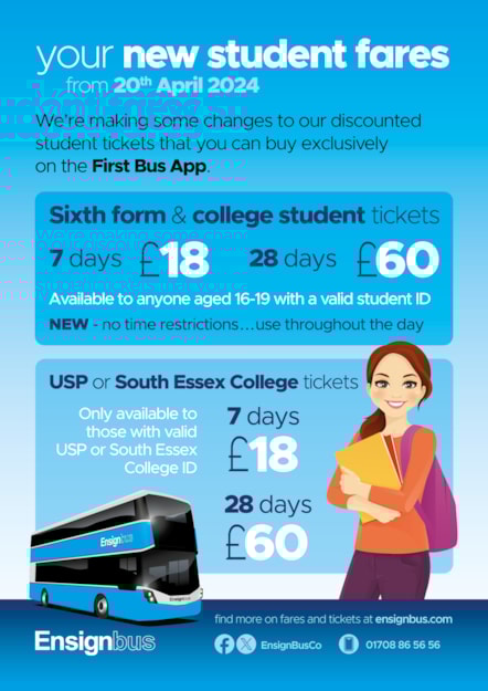 Student Fares Poster 04-24