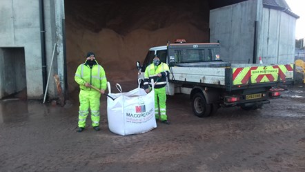 William Blake and Mark Newlands from Moray Council's roads maintenance section