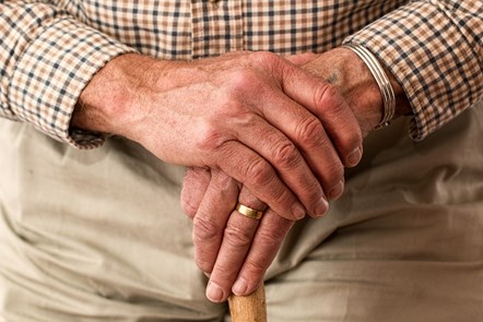 Stock picture, older person's hands
