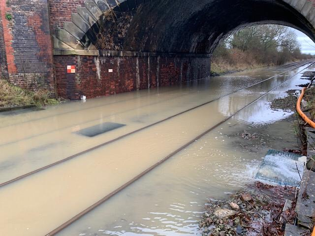 flood near Shrewsbury HoWl Jan 2021