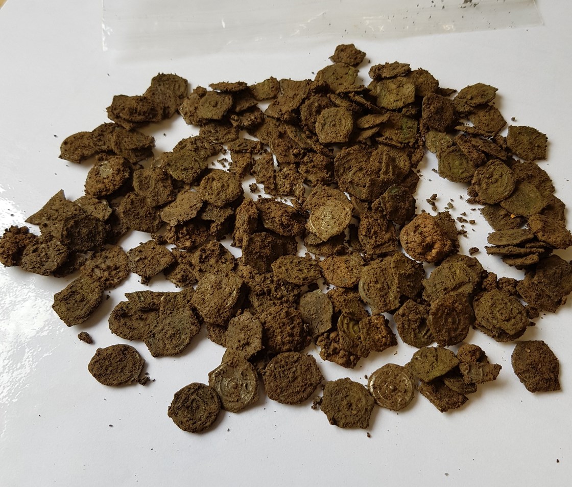 Hillingdon Hoard Potins after discovery: Over 300 Iron Age potins were discovered during HS2's archaeology work in Hillingdon

Tags: Archaeology, Hillingdon, London, Iron Age