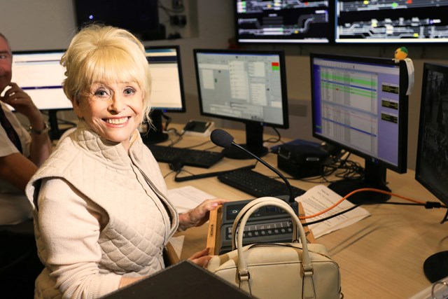 Dame Barbara Windsor in the control room at London Bridge station: 2016 Royal British Legion Poppy Appeal