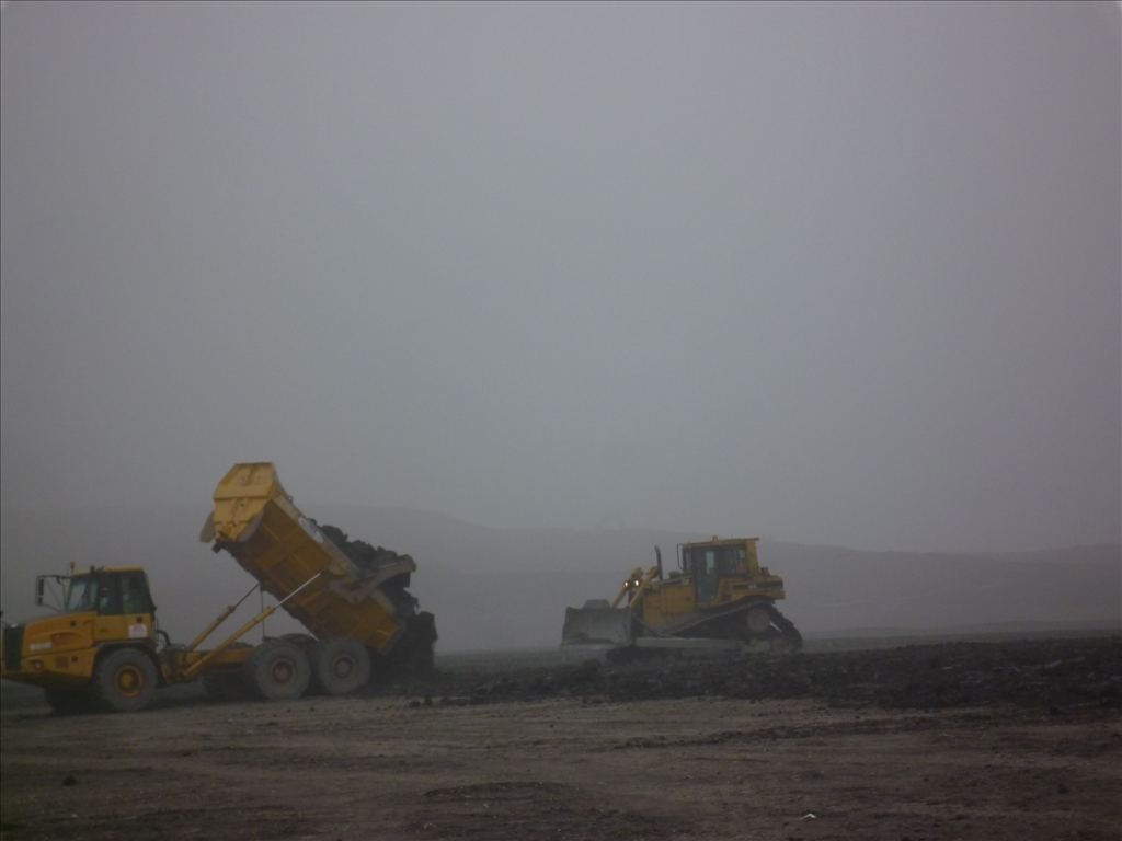 Hatfield & Stainforth 6.3.13: Colliery works following spoil heap slip