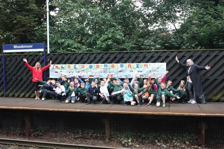 Great Moor Junior School banner at Woodsmoor