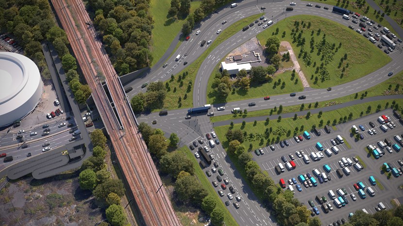 New Connecting Leeds consultation opens for the Armley Gyratory: armleygyratoryaerialviewdesign-overrailway-298588.jpg