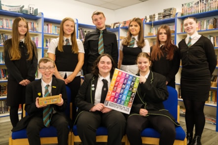 Young people from Stewarton Academy celebrate gold success