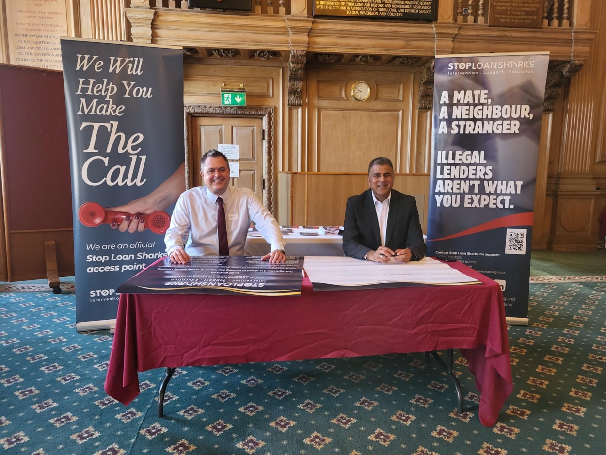 Dave Benbow and Cllr Asghar Khan: The council and other key organisations in the city have gathered to sign a charter to work together to combat illegal money lending. 

Pictured: Dave Benbow, head of IMLT and Councillor Asghar Khan, Leeds City Council's executive member for housing and hubs.