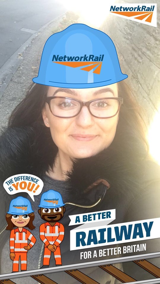 Hollie from Network Rail tries out the new filter