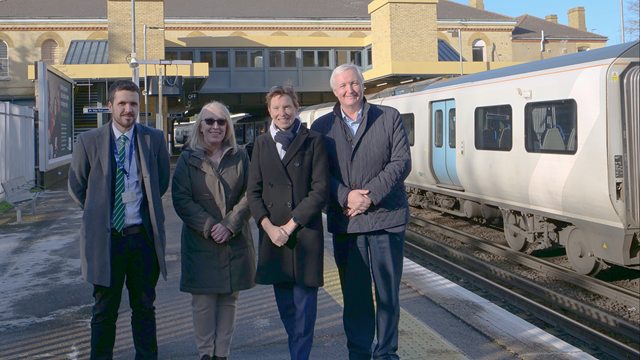 Celebration marks official opening of Chatham stations new footbridge and lifts: Chatham footbridge and lift Access for All event