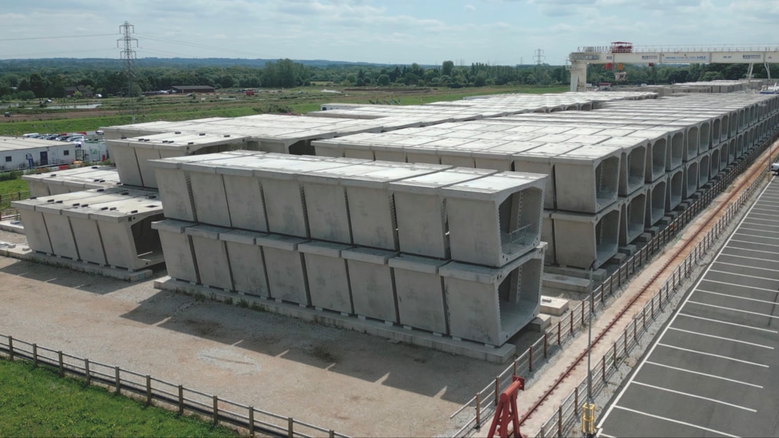 1,000 pre-cast concrete segments have been produced at HS2’s nearby factory by a 200-strong team