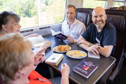 Matt Haig and Book Group - on train book club 1