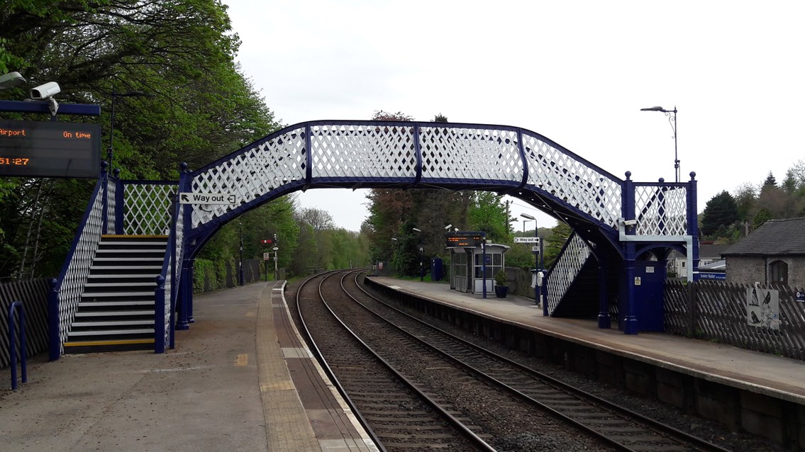 Edwardian railway footbridge restoration complete for passengers: Arnside station footbridge renovation