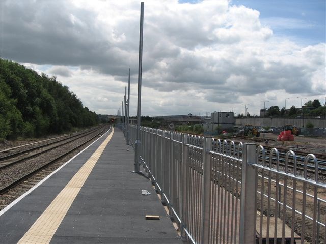 Platform 3 at Chesterfield station_2: Completed July 2010