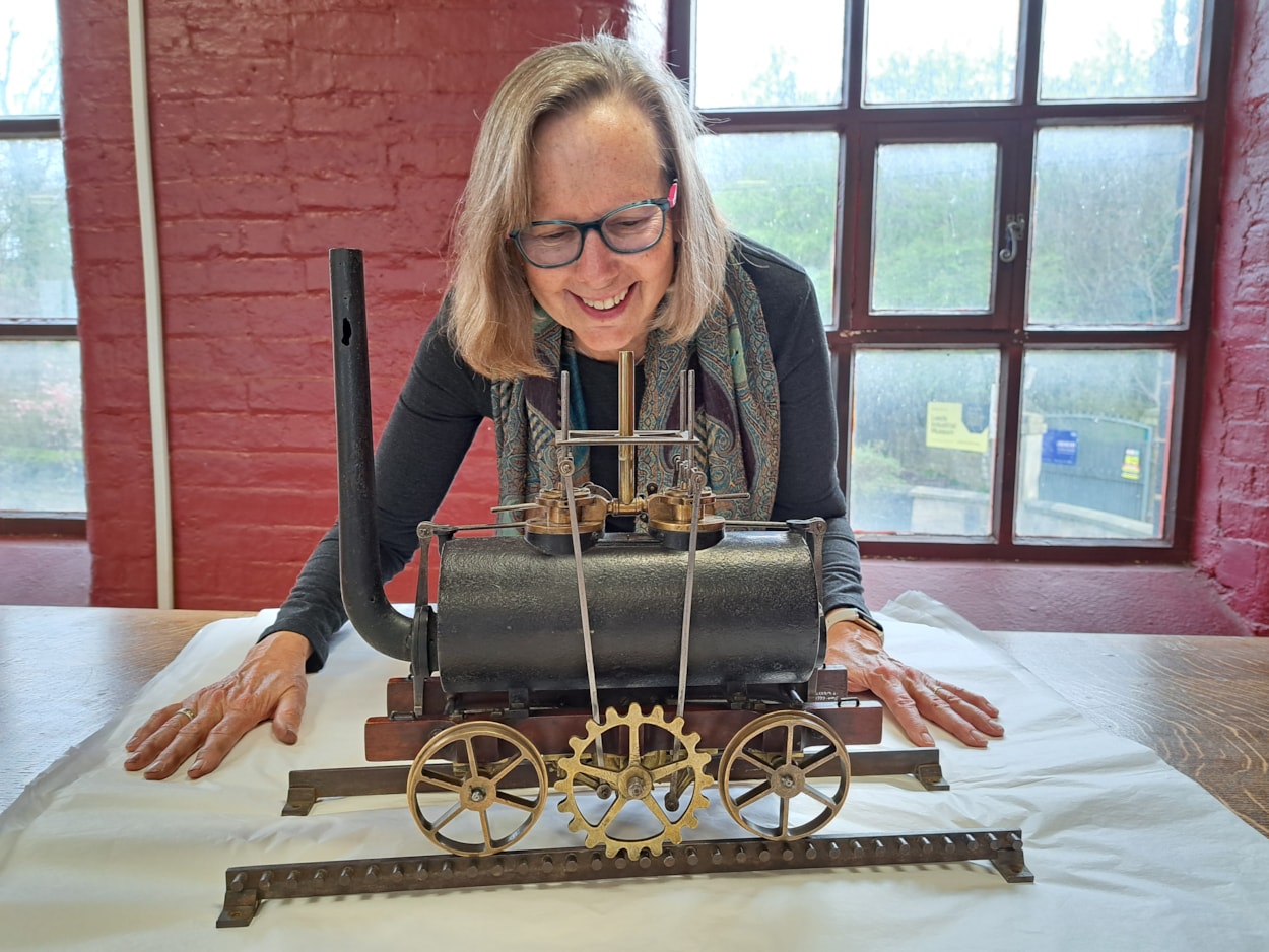 Salamanca visit: Lisa Roger journeyed more than 5,000 miles from her home in Phoenix, Arizona to Leeds Industrial Museum to see the attraction’s remarkably detailed model of Salamanca, made by the city’s famed engineer Matthew Murray.
The model, made in 1811, has a special connection to her heritage, after her research discovered her third great grandfather George Hirst worked as a rope haulage brake operator on the fateful day its full-sized counterpart exploded in Middleton, Leeds more than two centuries ago.