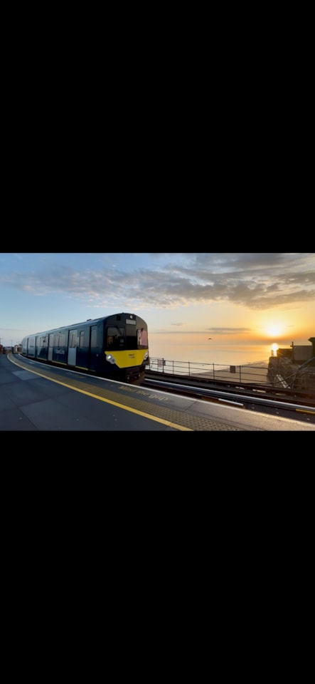 The first Island Line passenger service to arrive at Ryde Esplanade from Ryde Pier Head