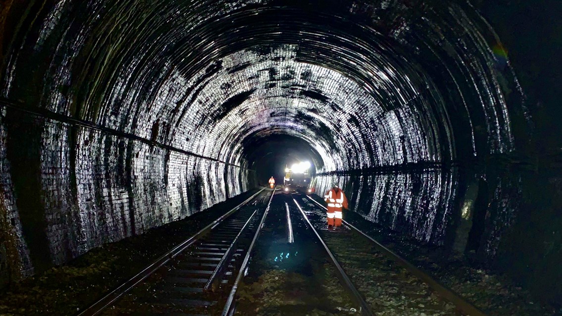 Rowley Regis tunnel repairs to make railway more reliable for passengers: View inside Old Hill tunnel in Rowley Regis