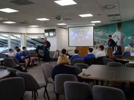 Learners taking part in lesson at Swansea FC