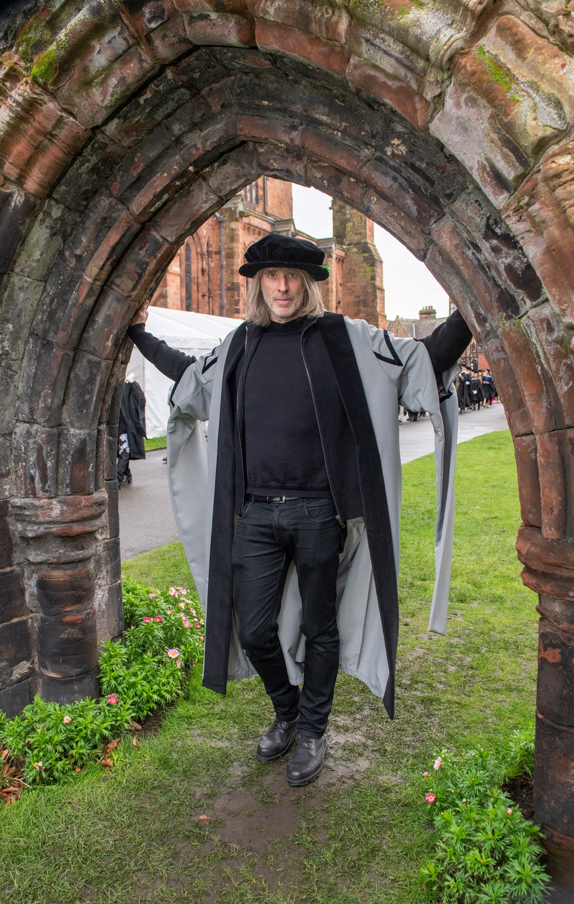 Music producer and songwriter Brian Higgins, born and raised in west Cumbria, at Carlisle Cathedral as the University of Cumbria bestows an Honorary Fellowship upon him in recognition of his lifelong and outstanding contribution to the music industry. 
24 November 2022.
Credit: University of Cumbria