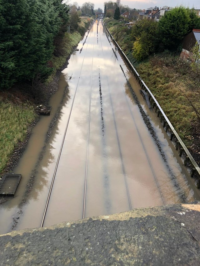 Flooding in the Draycott area earlier today-2