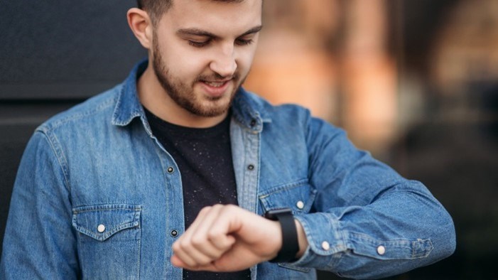 Man checking watch