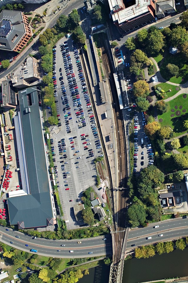 Maidstone Station aerial: Aerial view of Maidstone Station