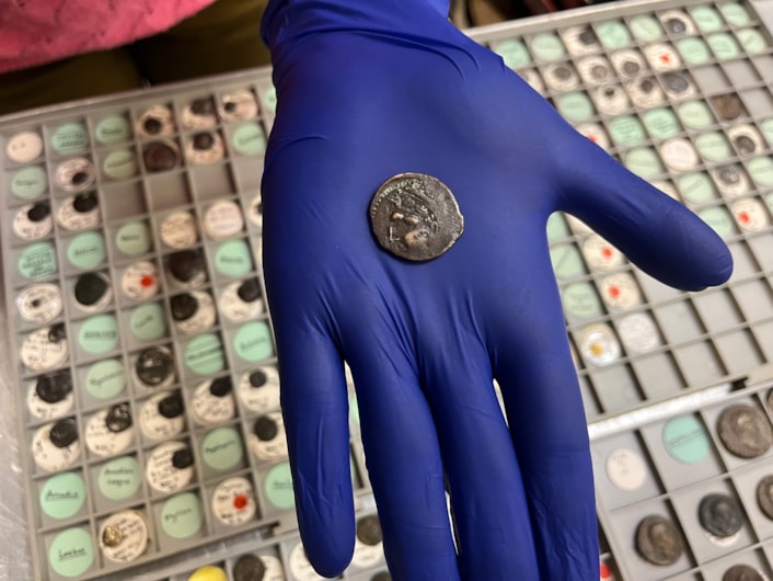 Ancient coin: The astonishing discovery, handed to an unwitting local bus driver in the 1950s, was produced by Carthaginians, part of the Phoenician culture, in the Spanish city of Cadiz during the 1st Century BC and has now kindly been donated to Leeds Museums and Galleries.
On one side it bears the face of the god Melqart, resembling the Greek hero Herakles and wearing his famed lionskin headdress. At that time, some Phoenician coins carried Greek imagery to make them more appealing to traders.