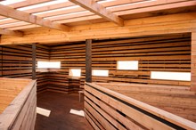 Interior of the new Phoenix Hide at Loch Leven National Nature Reserve ©Lorne Gill/NatureScot