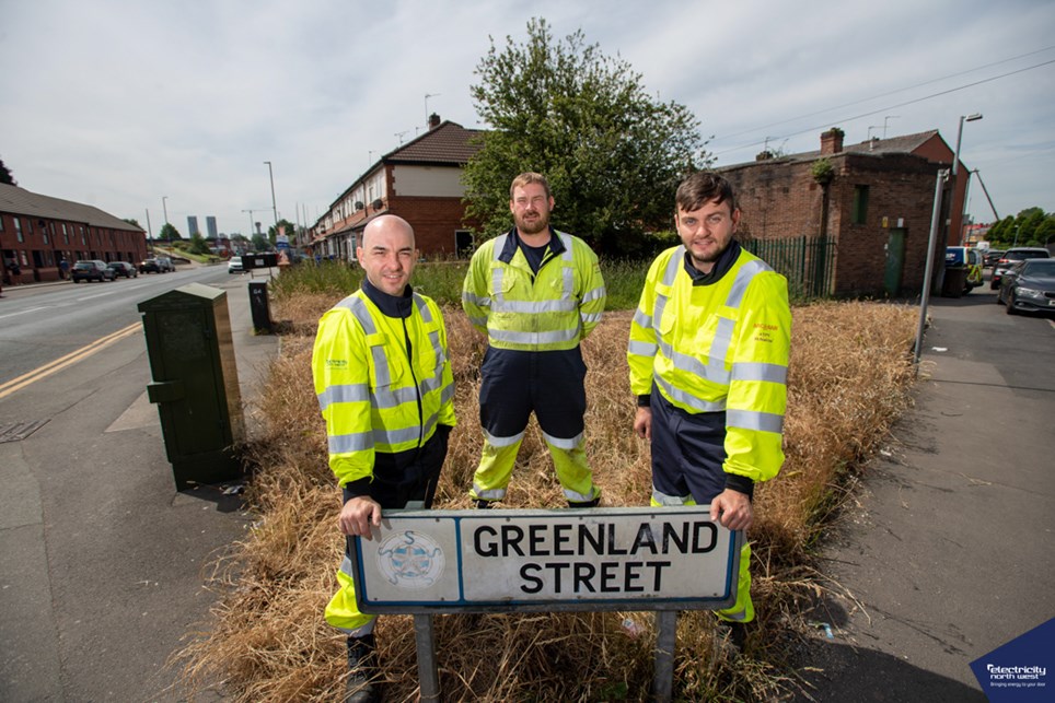 Electricity North West's Dave Hodgkins, Chris Selfe-Hudson and Lewis Blood 