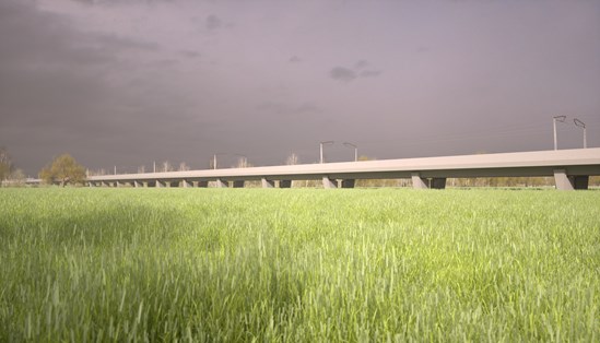 Artist's impression of the Thame Valley Viaduct in ten years time-7: Tags: Thame Valley, viaduct, CGI, artist's impression, EKFB