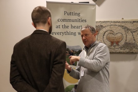 Cllr Mike Evemy at a Local Plan exhibition