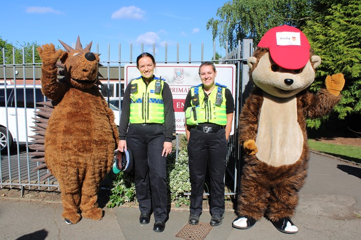 Kerby and Spike with West Yorkshire Police