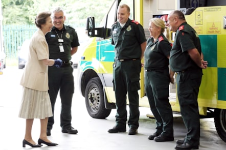 HRH The Princess Royal withcrews from Monkton station