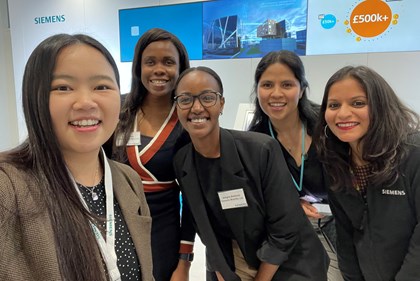Siemens offers 33 UK university students early careers opportunities after recruitment drive: Siemens engineers left to right Kelly Lo Titi Oliyide Allegria Bwitonzi Yanely Jimenez-Licea Maya Solanki