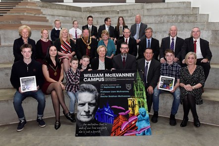 McIlvanney family, councillors, pupils and officers