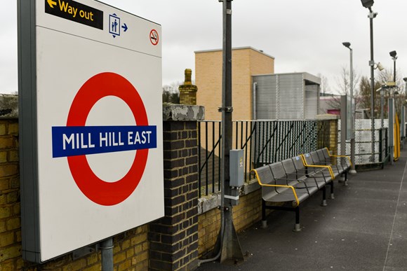 TfL Press Release - Step-free access complete at Mill Hill East Tube station: TfL Image - Step-free access complete at Mill Hill East Tube station platform view